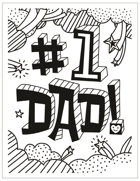 Number 1 Dad Coloring Pages Coloring Pages
