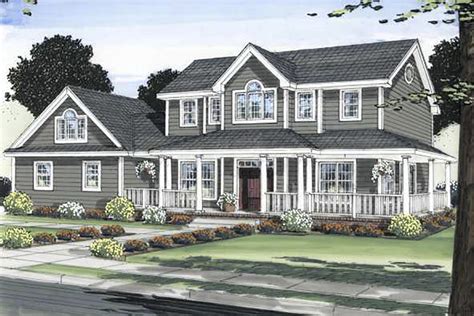 Traditional Country Home Plan With Wrap Around Porches 6776mg