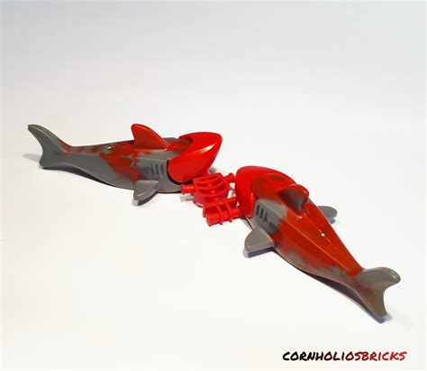 Very Rare Lego Marbled Sharks With Prototype Red Mouths And A Poor