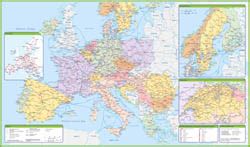 Maps Of Europe Map Of Europe In English Political Administrative Physical Geographical