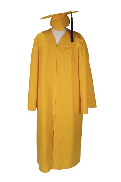 Graduation Gown With Mortarboard Package Zip Front Matte Finish High