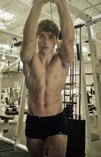 Shirtless Male Frat Guy Hunk Muscular Jock Working Out Weights PHOTO X C EBay