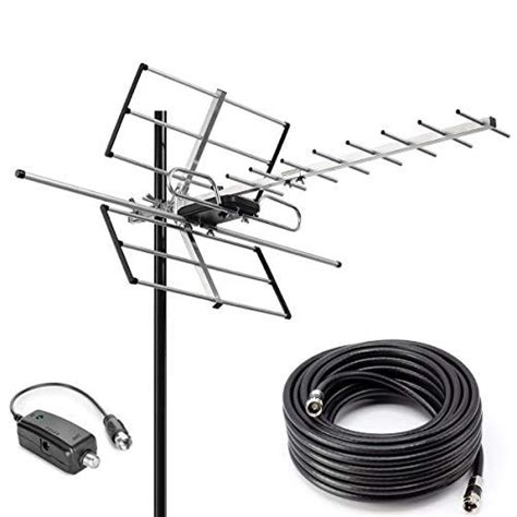 Pbd Outdoor Digital Amplified Yagi Hdtv Antenna Built In High Gain And Low Noise Amplifier