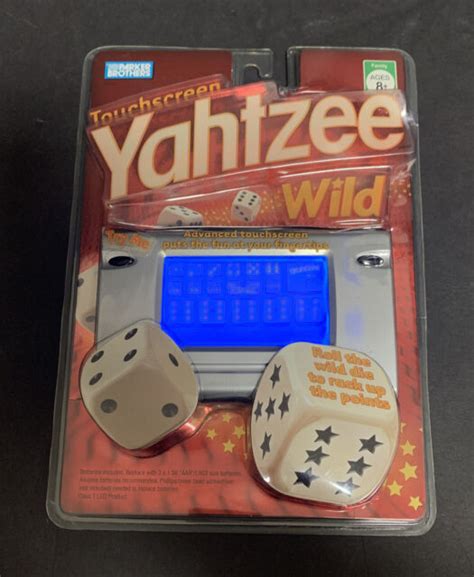 Yahtzee Wild Parker Brothers 2005 Handheld Touchscreen Electronic Game