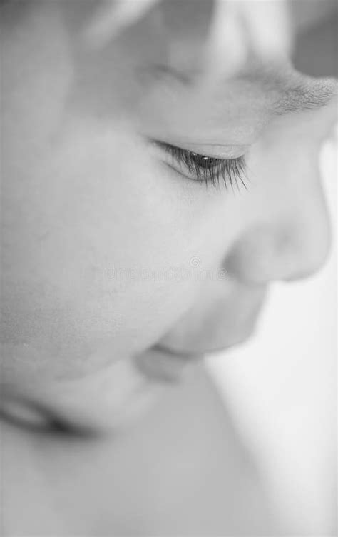 Closeup Baby Portrait Stock Photo Image Of Infant Nose 67555502