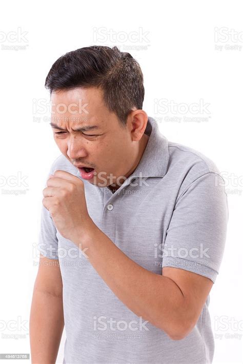 Sick Man Coughing Stock Photo Download Image Now 2015 Adult