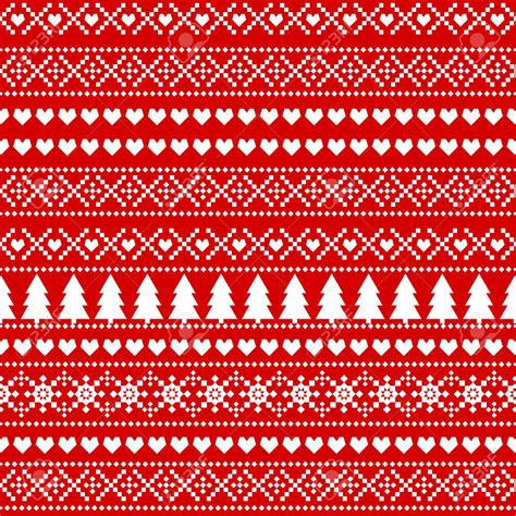 Seamless Christmas Background Carte Style Pull Scandinave Motif