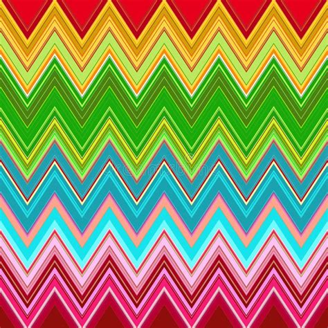 Rainbow Zig Zag Pattern Stock Illustration Illustration Of Pink 42555712