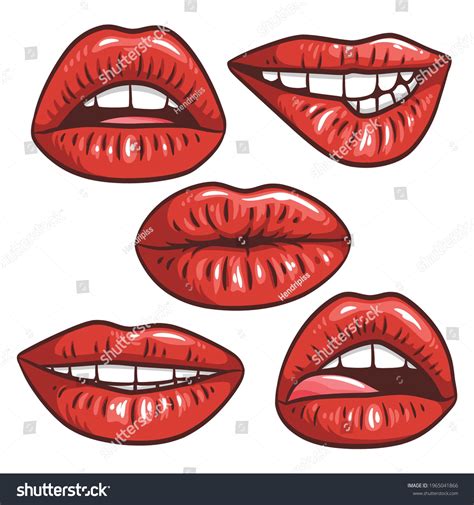 sexy female lips red lipstick vector stock vector royalty free 1965041866