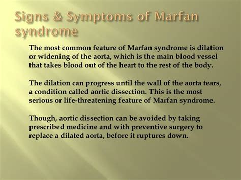 PPT Marfan Syndrome Causes Symptoms Daignosis Prevention And