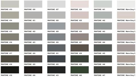 The Kellogg Collection Pantone Color Chart Grey Colour Chart Pantone