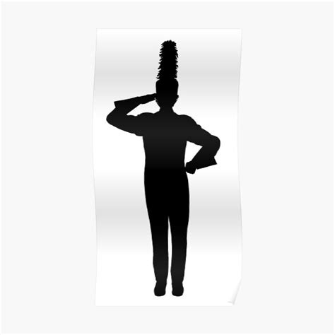 Marching Band Drum Major Saluting Poster For Sale By Vistascribe