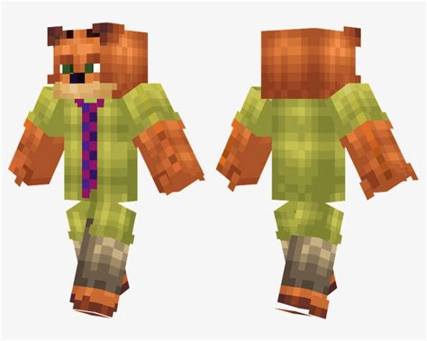 Nick Wilde Green And Black Minecraft Skins 804x576 Png Download