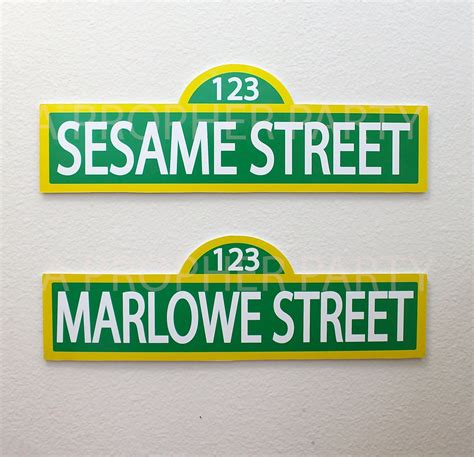 Sesame Street Sign Custom Sesame Street Sign By Aproperparty
