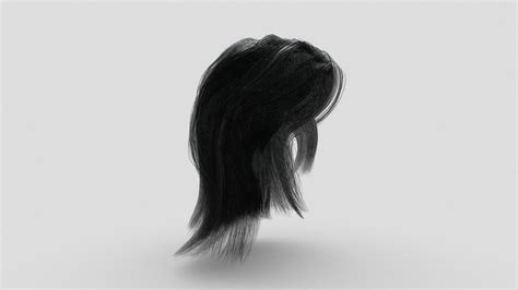 Long Black Hair For Character Download Free 3d Model By Marc Sawyer