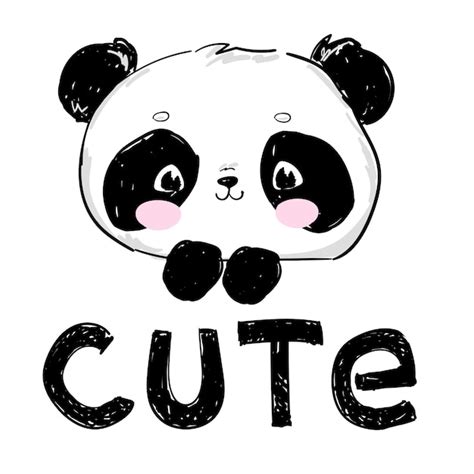 Premium Vector Cute Panda Sketch