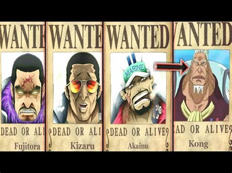 All Admirals Bounties In One Piece One Piece Chapter YouTube