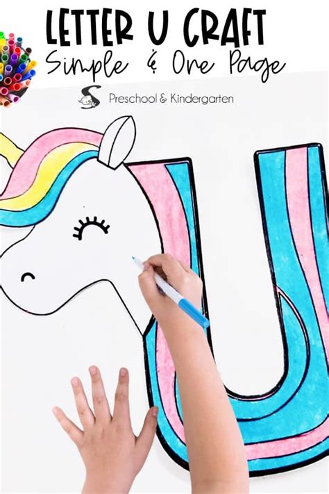 Cute Easy Unicorn Craft Letter U Teaching Plan