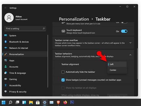 How To Move The Taskbar Icons To The Left In Windows Radish Logic