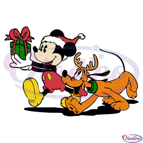 Christmas Mickey And Pluto Svg Digital File Disney Movie Svg