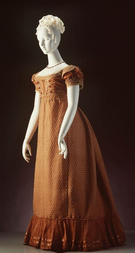 Deconstruction 1820 Copper Evening Gown Regency Era Fashion Historical Dresses Regency Fashion