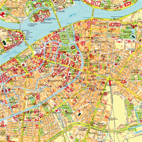 Satellite maps and street panoramas. Map St. Petersburg, Russia. Maps and directions at hot-map.