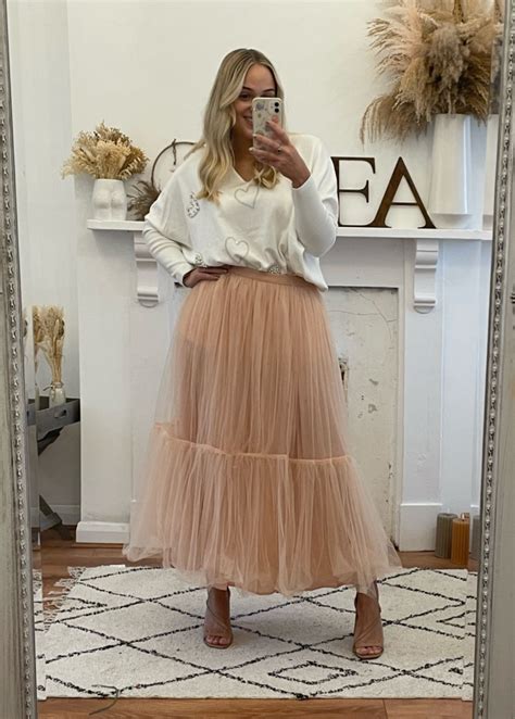 Antique Rose Maxi Tiered Tulle Skirt Elsie S Attic