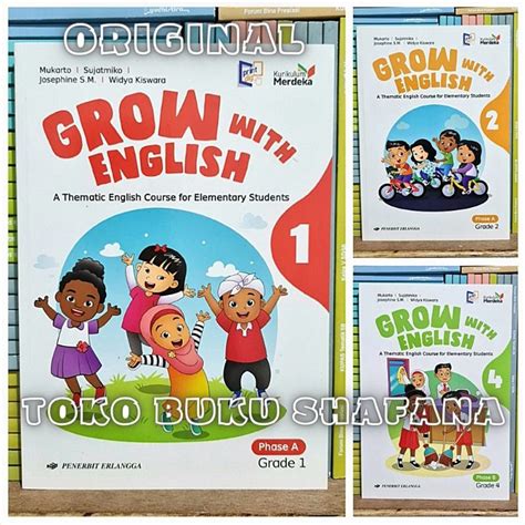 Jual Buku Grow With English Kelas 1 2 4 Sd Erlangga Kurikulum Merdeka