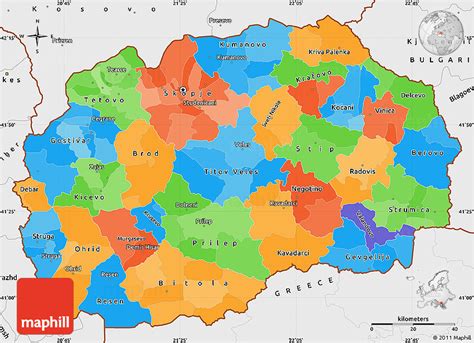 Detailed Political Map Of Macedonia Ezilon Maps Images