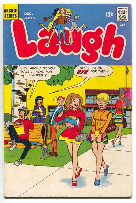 Laugh 213 Archie 1968 Vg Riverdale School Girl Mini Skirt Jughead