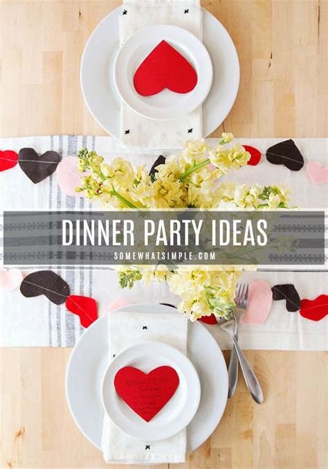 Most are variations of games played in other parties, but ar suited to a gathering with married couples, and are still just as fun to play. Couple's Dinner Party Ideas | from Somewhat Simple