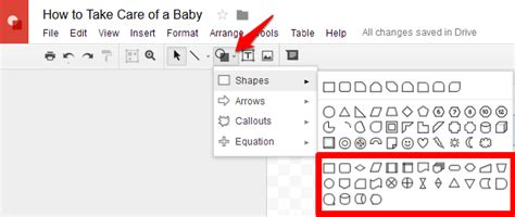 To add a shape to a document, open the document and go to insert > drawing > new and select the shape you want to add from the menu bar at the top of the. How to Create Flow Charts Online