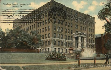 Allegheny General Hospital Ns Pittsburgh Pa Postcard