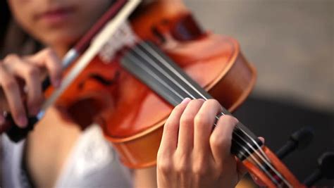 Close Up Of Musician Playing Violin Classic Music Stock Footage Video