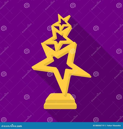 The Reward In The Form Of Gold Stars On A Stand The Award Winner Of