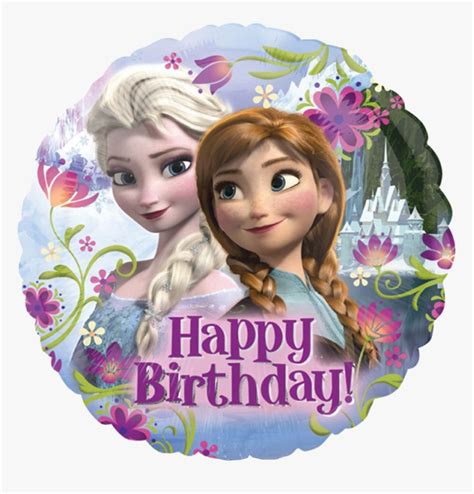 Frozen Elsa And Anna Png Frozen Theme Happy Birthday Transparent Png