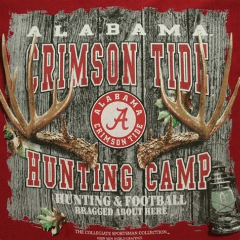 Alabama Crimson Tide Crimson Hunting Camp T Shirt Official Alabama