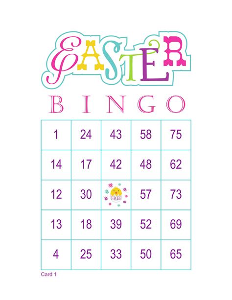 Easter Bingo Cards 100 Cards 1 Per Page 75 Call Instant Etsy Canada