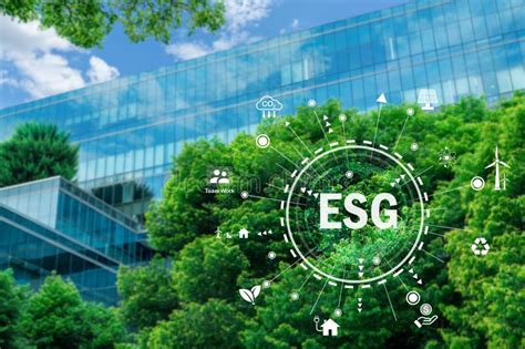 Esg Concept Eco Friendly Building In Modern City Sustainable Glass