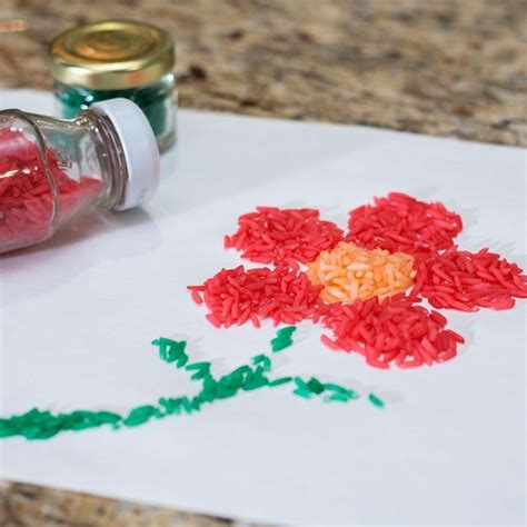 Dyed Rice Is Wonderful For Craft Projects Diy Rainbow Sand Art
