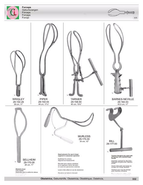 Wrigley Obstetrical Forceps And Piper Obstetrical Forceps Tarnier