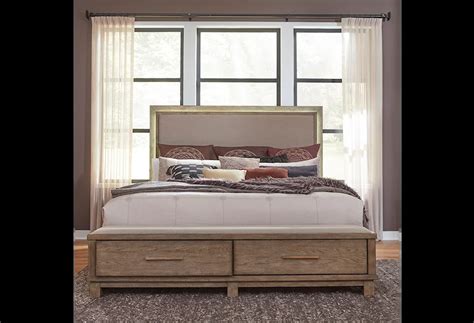 Libby Canyon Road Contemporary King Storage Bed With Led Headboard