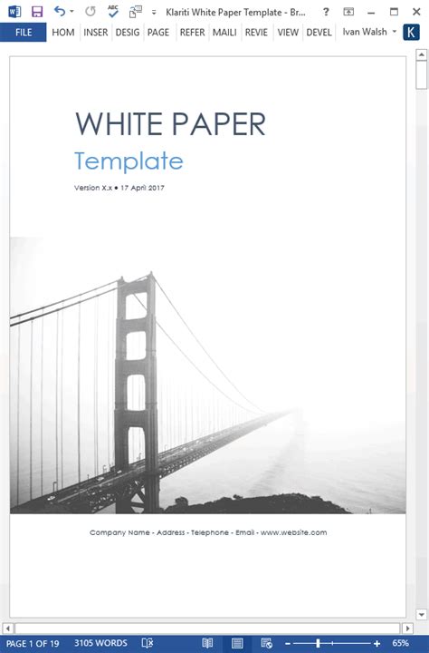 15 X White Paper Templates Ms Word Templates Forms Checklists For