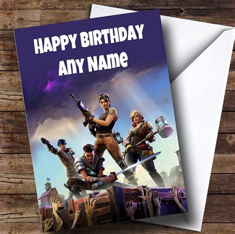 Fortnite Happy Birthday Card Cards Invitation