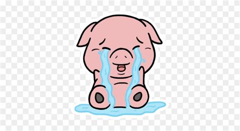 Sad Crying Pig Cartoon
