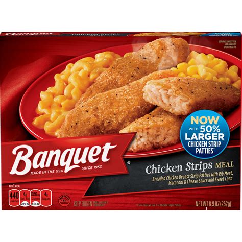 Banquet Classic Chicken Strips Frozen Single Serve Meal 89 Ounce