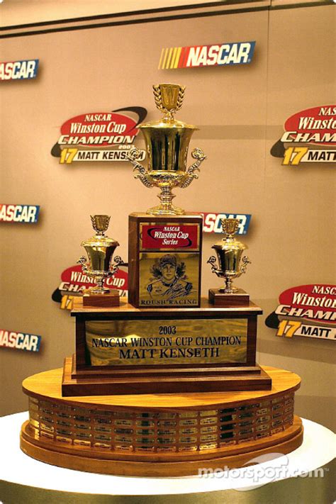 But buescher has more cup wins than the 2 most recent xfinity champions combined, boom. The last Winston Cup Trophy was awarded to Matt Kenseth at ...