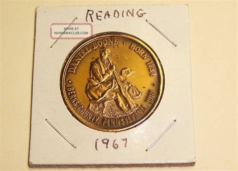 1967 Reading Coin Club Daniel Boone Born 1734 2115
