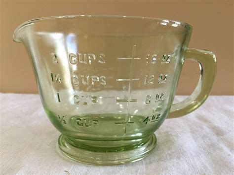 Mixing And Measure 2 Cup Green Handle Measuring Cup Ebay Glass