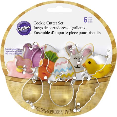 Wilton Metal Cookie Cutter Set Easter Basket 6 Pc 2308 0551